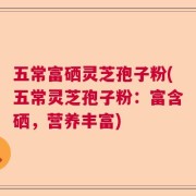 五常富硒灵芝孢子粉(五常灵芝孢子粉：富含硒，营养丰富)