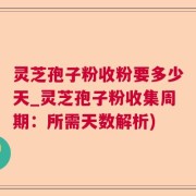 灵芝孢子粉收粉要多少天_灵芝孢子粉收集周期：所需天数解析)