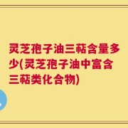 灵芝孢子油三萜含量多少(灵芝孢子油中富含三萜类化合物)