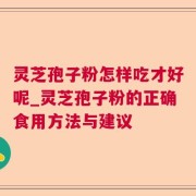 灵芝孢子粉怎样吃才好呢_灵芝孢子粉的正确食用方法与建议