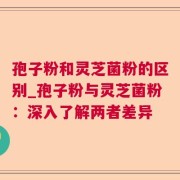 孢子粉和灵芝菌粉的区别_孢子粉与灵芝菌粉:深入了解两者差异