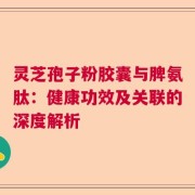 灵芝孢子粉胶囊与脾氨肽：健康功效及关联的深度解析