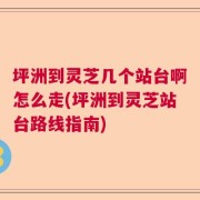 坪洲到灵芝几个站台啊怎么走(坪洲到灵芝站台路线指南)