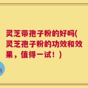 灵芝带孢子粉的好吗(灵芝孢子粉的功效和效果，值得一试！)