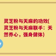 灵芝粉与天麻的功效(灵芝粉与天麻联手：天然养心，强身健体)
