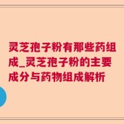灵芝孢子粉有那些药组成_灵芝孢子粉的主要成分与药物组成解析