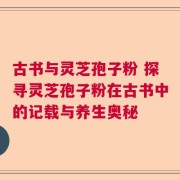 古书与灵芝孢子粉 探寻灵芝孢子粉在古书中的记载与养生奥秘