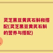 灵芝黑豆黄芪石斛和搭配(灵芝黑豆黄芪石斛的营养与搭配)