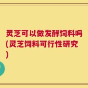 灵芝可以做发酵饲料吗(灵芝饲料可行性研究)