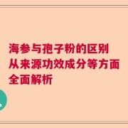 海参与孢子粉的区别 从来源功效成分等方面全面解析