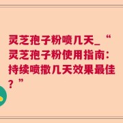 灵芝孢子粉喷几天_“灵芝孢子粉使用指南：持续喷撒几天效果最佳？”