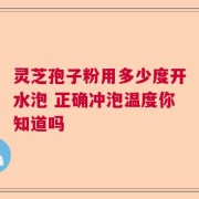 灵芝孢子粉用多少度开水泡 正确冲泡温度你知道吗