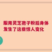 服用灵芝孢子粉后身体发生了这些惊人变化