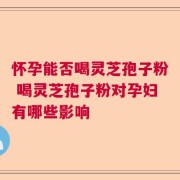 怀孕能否喝灵芝孢子粉 喝灵芝孢子粉对孕妇有哪些影响