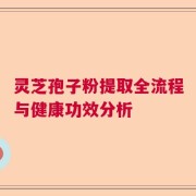 灵芝孢子粉提取全流程与健康功效分析