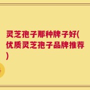 灵芝孢子那种牌子好(优质灵芝孢子品牌推荐)