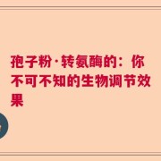 孢子粉·转氨酶的：你不可不知的生物调节效果