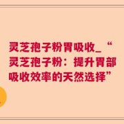 灵芝孢子粉胃吸收_“灵芝孢子粉：提升胃部吸收效率的天然选择”