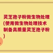 灵芝孢子粉微生物处理(使用微生物处理技术制备高质量灵芝孢子粉)