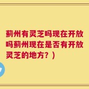 蓟州有灵芝吗现在开放吗蓟州现在是否有开放灵芝的地方？)