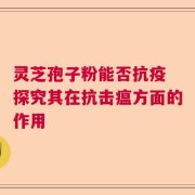 灵芝孢子粉能否抗疫 探究其在抗击瘟方面的作用