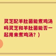 灵芝配羊肚菌能煮鸡汤吗灵芝和羊肚菌能否一起用来煮鸡汤？)