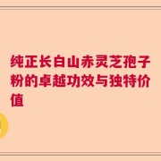 纯正长白山赤灵芝孢子粉的卓越功效与独特价值