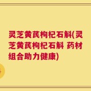 灵芝黄芪枸杞石斛(灵芝黄芪枸杞石斛 药材组合助力健康)