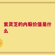 紫灵芝的内服价值是什么