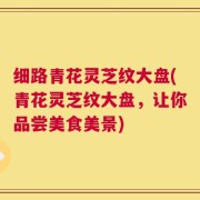 细路青花灵芝纹大盘(青花灵芝纹大盘，让你品尝美食美景)