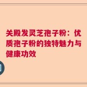 关殿发灵芝孢子粉：优质孢子粉的独特魅力与健康功效