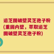 运芝图破壁灵芝孢子粉(重固内壁，萃取运芝图破壁灵芝孢子粉)