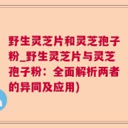 野生灵芝片和灵芝孢子粉_野生灵芝片与灵芝孢子粉：全面解析两者的异同及应用)