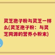 灵芝孢子粉与灵芝一样么(灵芝孢子粉：与灵芝同源的营养小粉末)