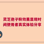 灵芝孢子粉效果显现时间使用者真实体验分享