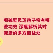 喝破壁灵芝孢子粉有哪些功效 深度解析其对健康的多方面益处