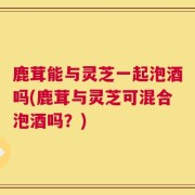 鹿茸能与灵芝一起泡酒吗(鹿茸与灵芝可混合泡酒吗？)