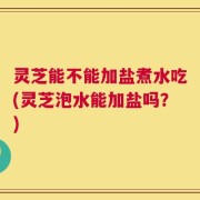 灵芝能不能加盐煮水吃(灵芝泡水能加盐吗？)
