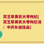 灵芝草黄芪大枣枸杞(灵芝草黄芪大枣枸杞汤：中药补益佳品)