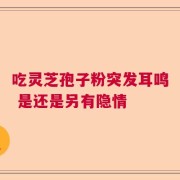 吃灵芝孢子粉突发耳鸣 是还是另有隐情