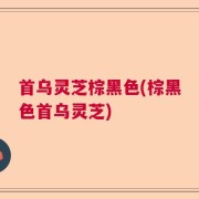 首乌灵芝棕黑色(棕黑色首乌灵芝)