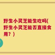野生小灵芝能生吃吗(野生小灵芝能否直接食用？)