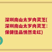 深圳南山太岁肉灵芝(深圳南山太岁肉灵芝：保健佳品悄然走红)