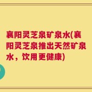 襄阳灵芝泉矿泉水(襄阳灵芝泉推出天然矿泉水，饮用更健康)