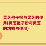 灵芝孢子粉与灵芝的作用(灵芝孢子粉与灵芝的功效与作用)