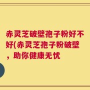 赤灵芝破壁孢子粉好不好(赤灵芝孢子粉破壁，助你健康无忧