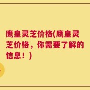 鹰皇灵芝价格(鹰皇灵芝价格，你需要了解的信息！)