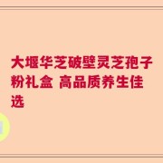 大堰华芝破壁灵芝孢子粉礼盒 高品质养生佳选