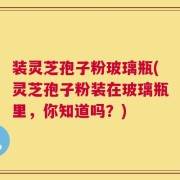 装灵芝孢子粉玻璃瓶(灵芝孢子粉装在玻璃瓶里，你知道吗？)