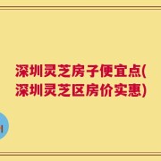 深圳灵芝房子便宜点(深圳灵芝区房价实惠)
